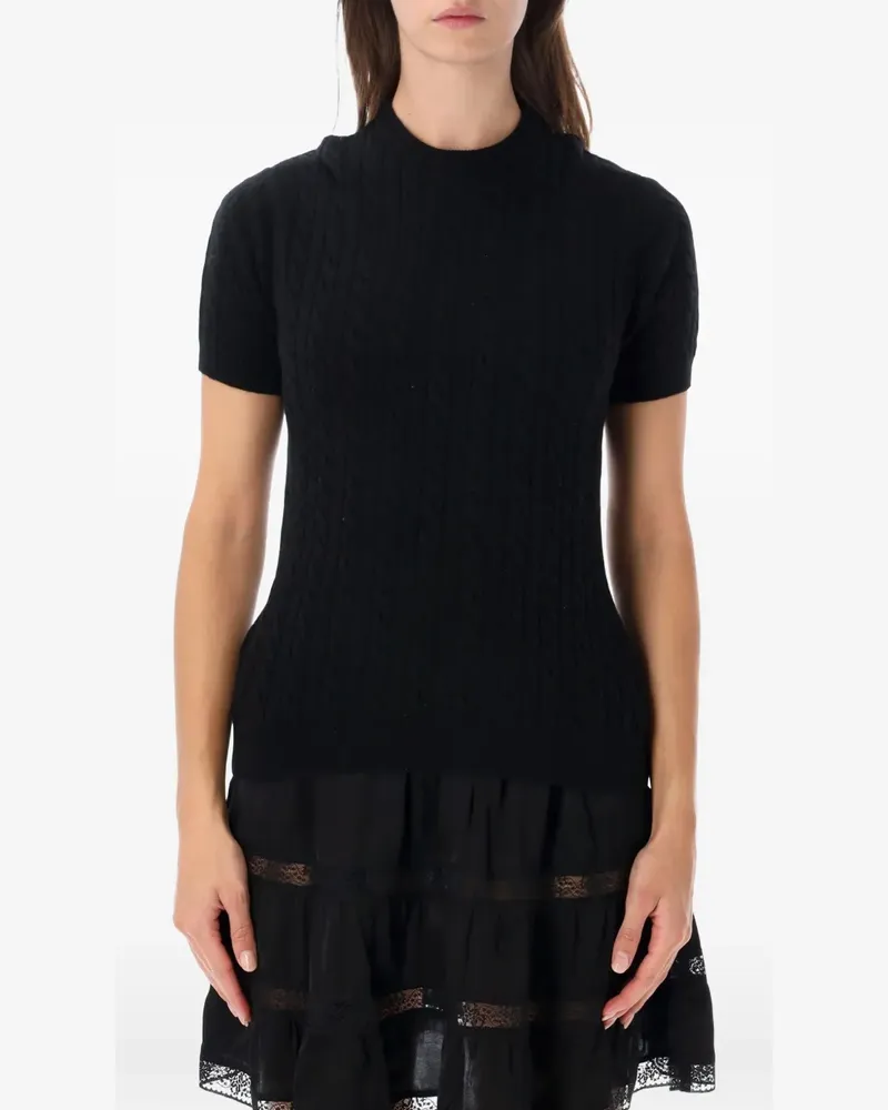GIMAGUAS Rina cable-knit T-shirt - Schwarz Schwarz
