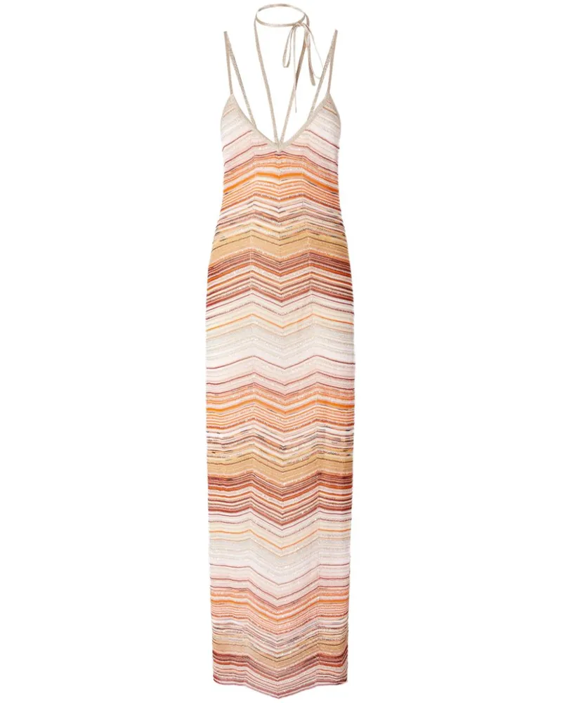Missoni Maxikleid mit Zickzackmuster - Nude Nude