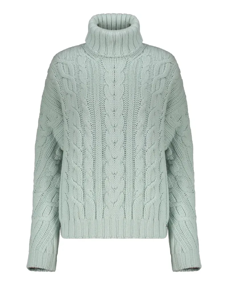 Herno Rollkragenpullover mit Zopfmuster - Blau Blau