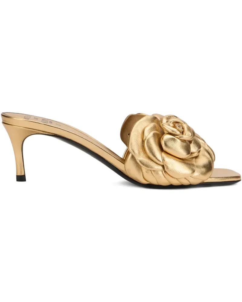 Valentino Garavani flower heeled sandals - Gold Gold