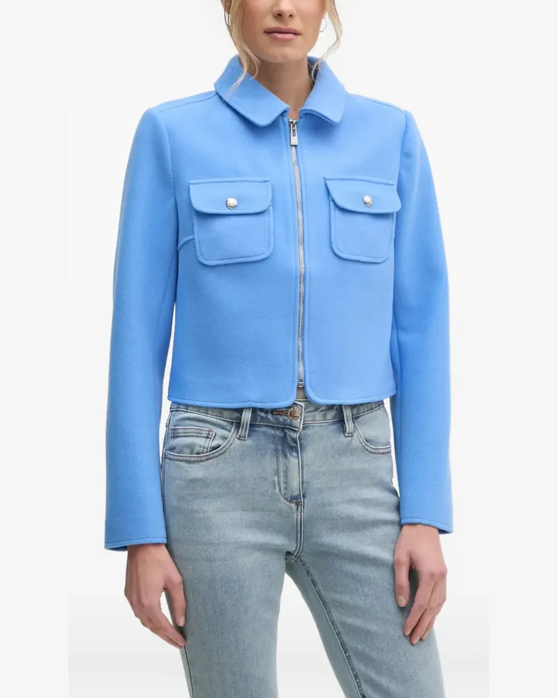 Morgan zip-up flap-pocket jacket - Blau Blau
