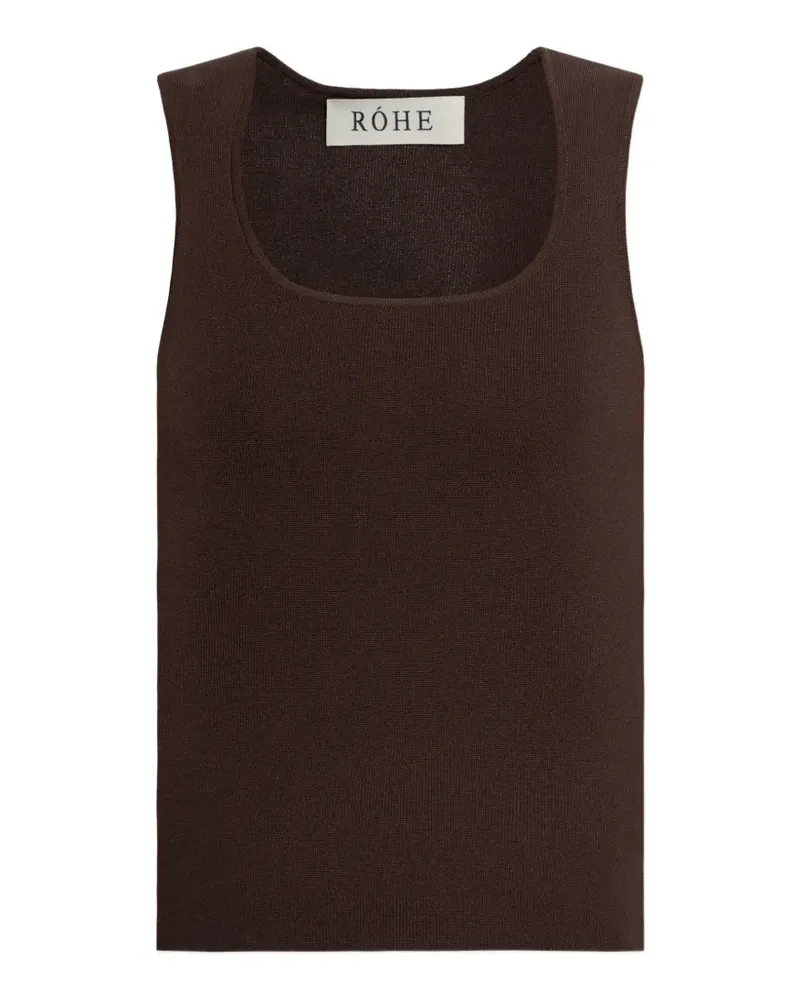 Róhe Braun square-neck top Braun