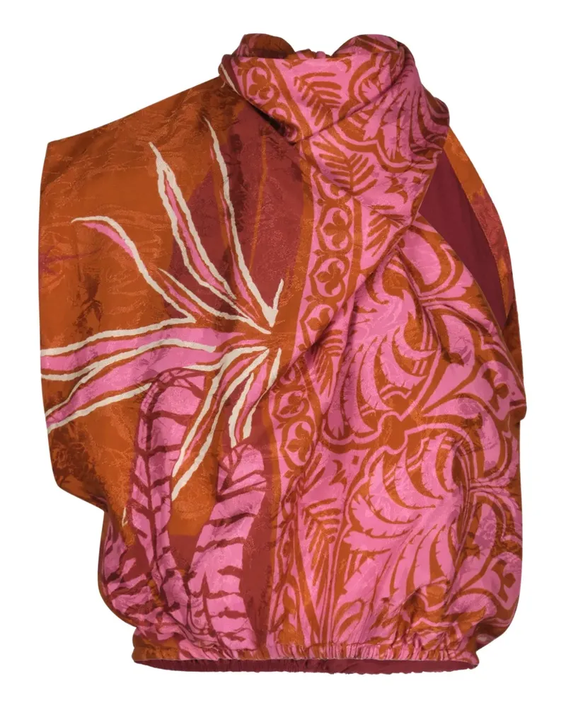 Johanna Ortiz Oberteil mit Blumen-Print - Orange Orange