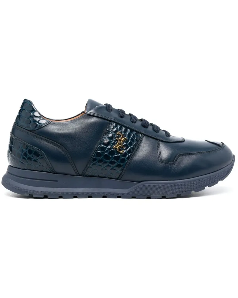 Billionaire Sneakers mit Kroko-Optik - Blau Blau