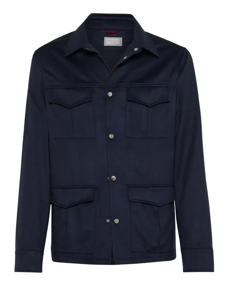 Brunello Cucinelli Hemdjacke aus Kaschmir - Blau Blau