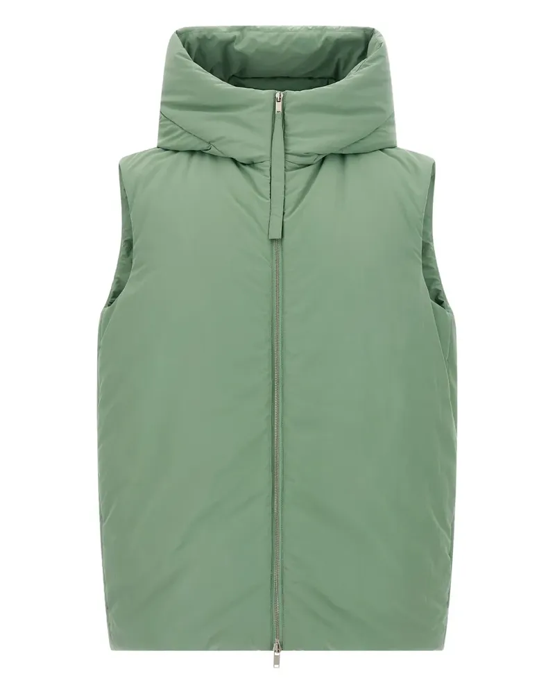Jil Sander 160 hooded padded gilet - Grün Grün