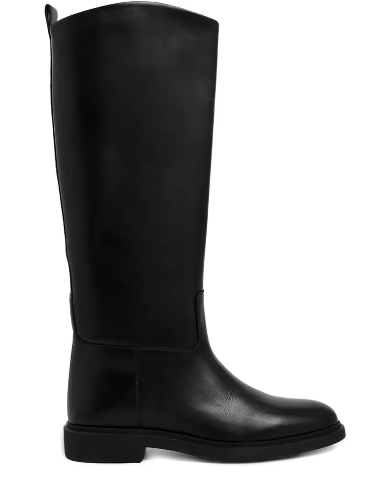 12 STOREEZ Kniehohe Stiefel - Schwarz Schwarz