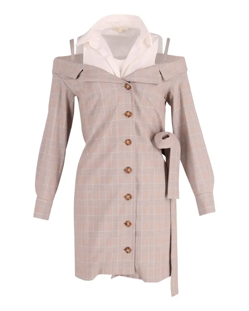 Maje trompe-l’oeil shirt dress - Nude Nude