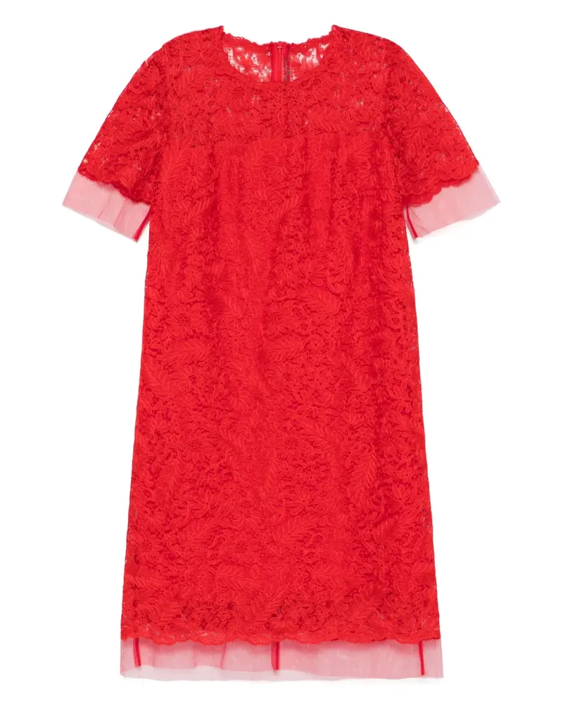 Ermanno Scervino Kleid mit Spitze - Rot Rot