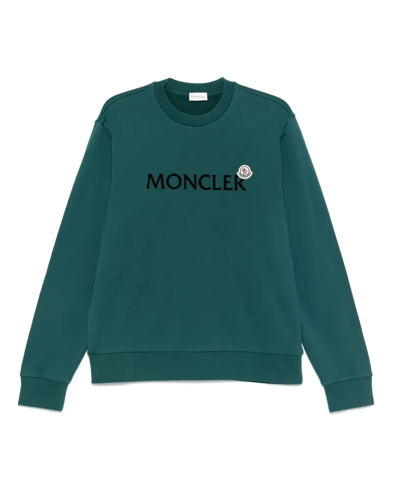 Moncler Sweatshirt mit Logo-Print - Grün Grün