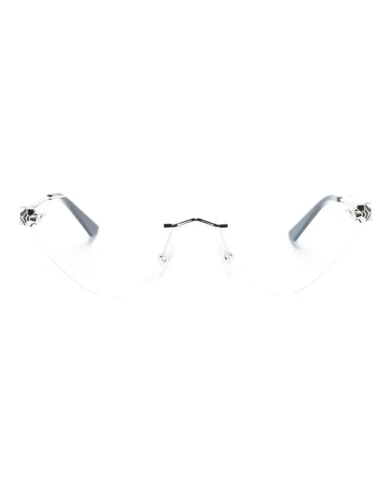 Cartier CT0448O Brille mit Cat-Eye-Gestell - Silber Silber