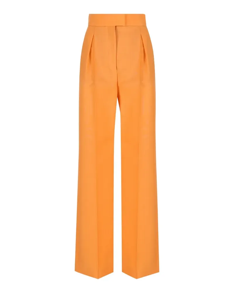 Valentino Garavani pleated straight-leg trousers - Orange Orange
