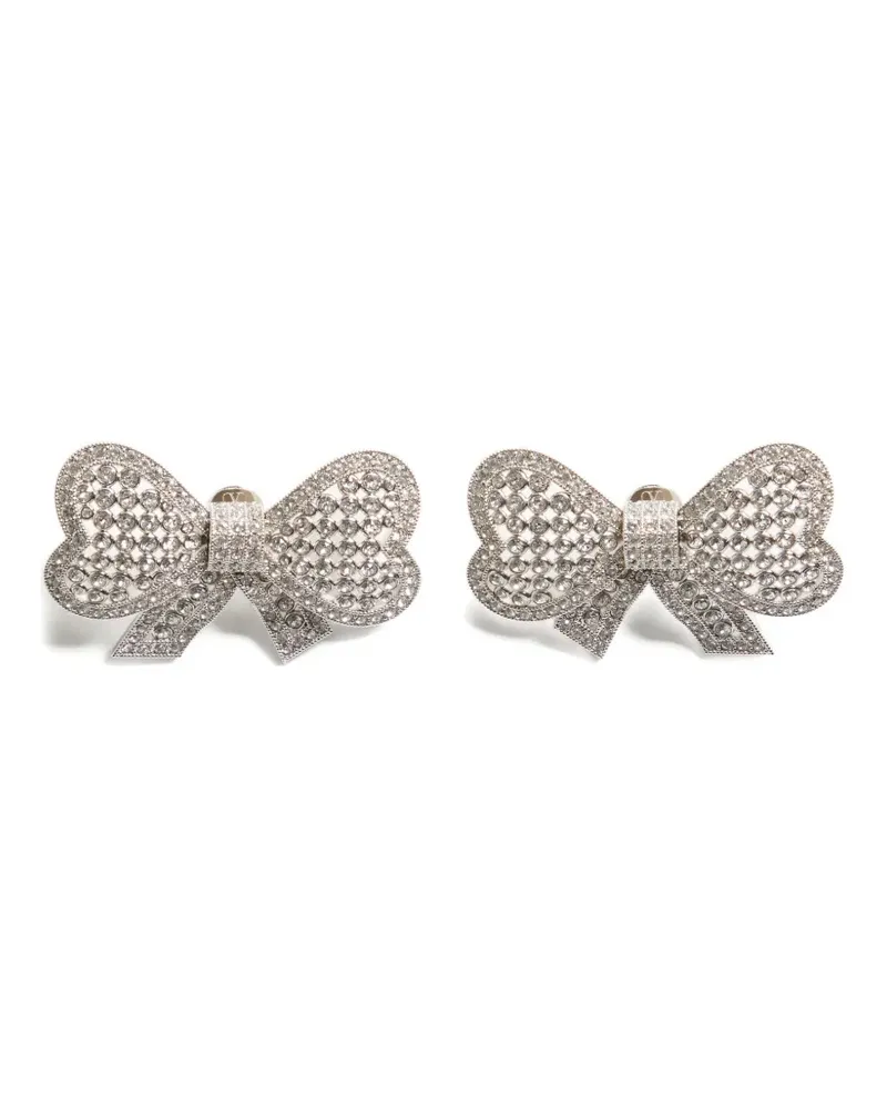 Valentino Garavani Trop Chou earrings in metal and Swarovski® crystals - Silber Silber