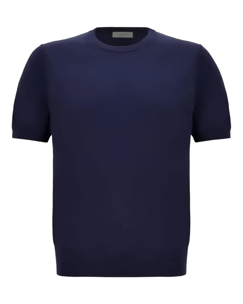 Canali Kurzärmeliges T-Shirt - Blau Blau