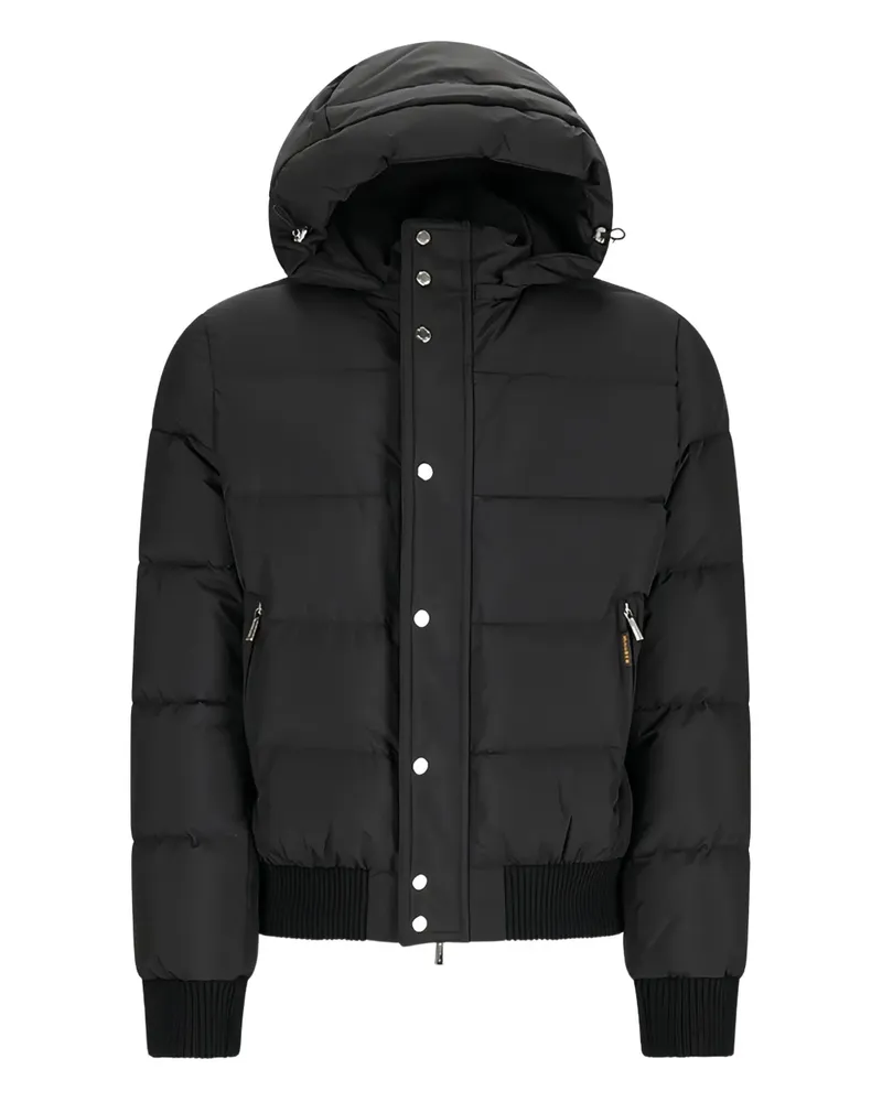MOORER Gesteppte Bomberjacke mit Kapuze - Schwarz Schwarz