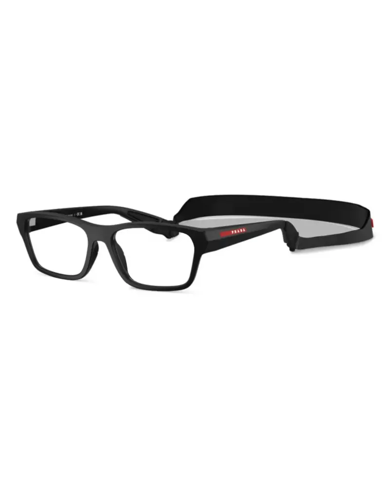 Prada Brille mit Logo-Print - Schwarz Schwarz