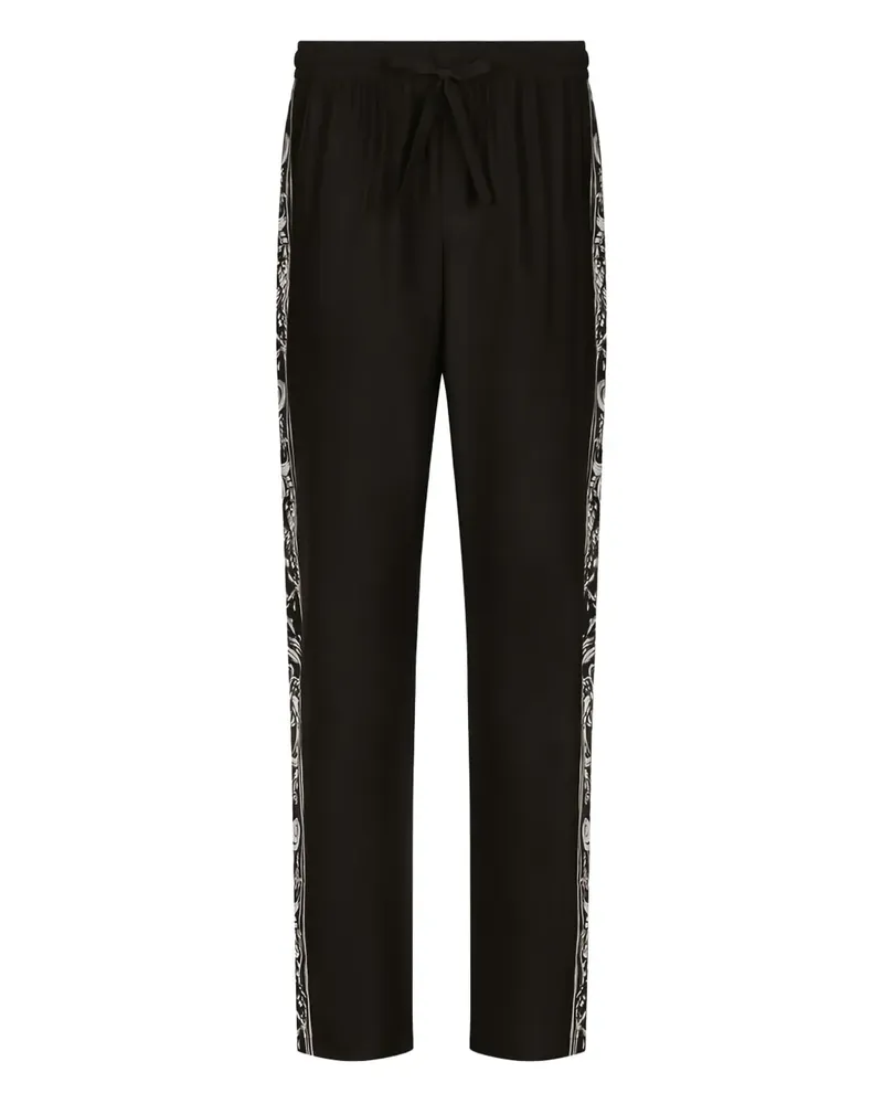 Dolce & Gabbana Hose mit Kordelzug - Schwarz Schwarz