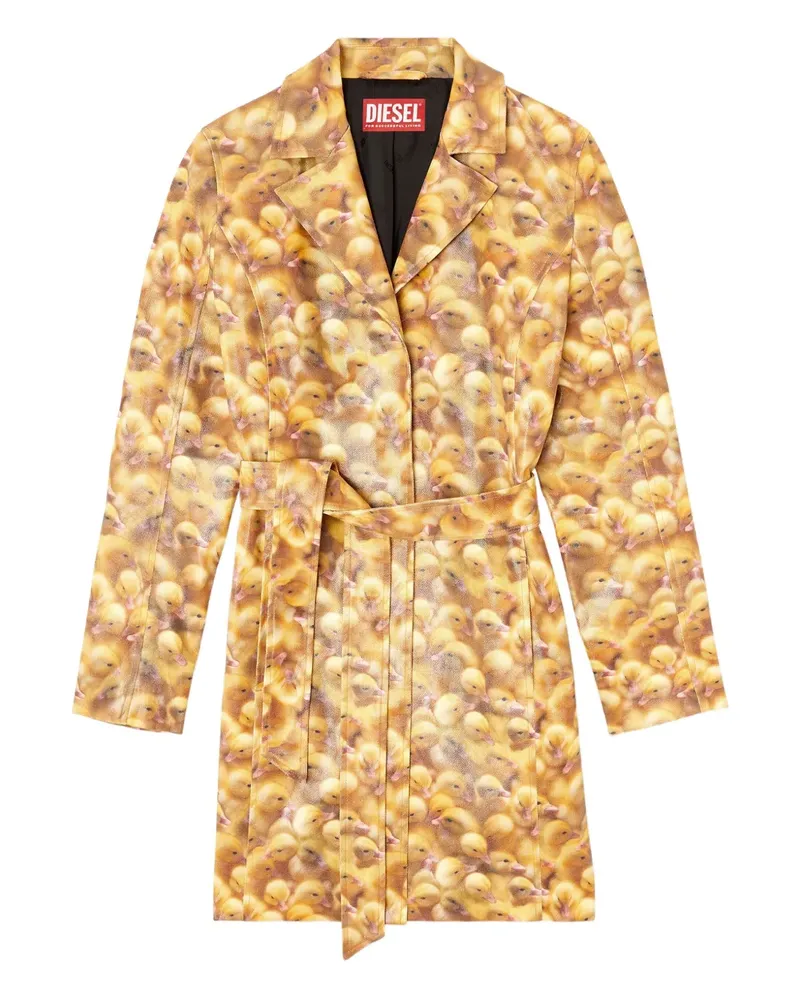Diesel G-Oji Mantel mit Entlein-Print - Gelb Gelb