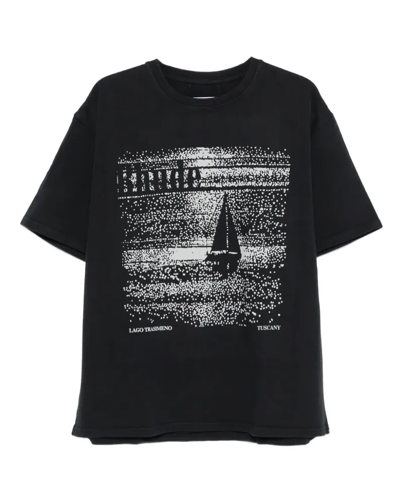 RHUDE T-Shirt mit grafischem Print - Schwarz Schwarz