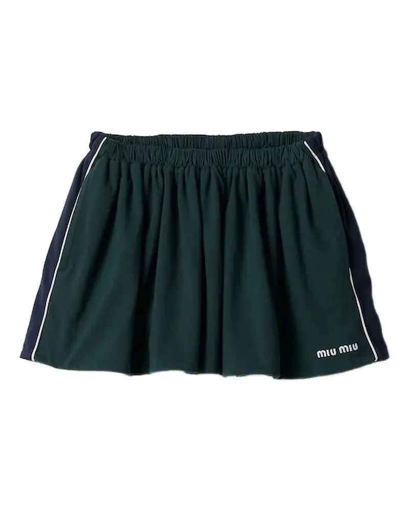 Miu Miu Minirock mit Streifen - Grün Grün