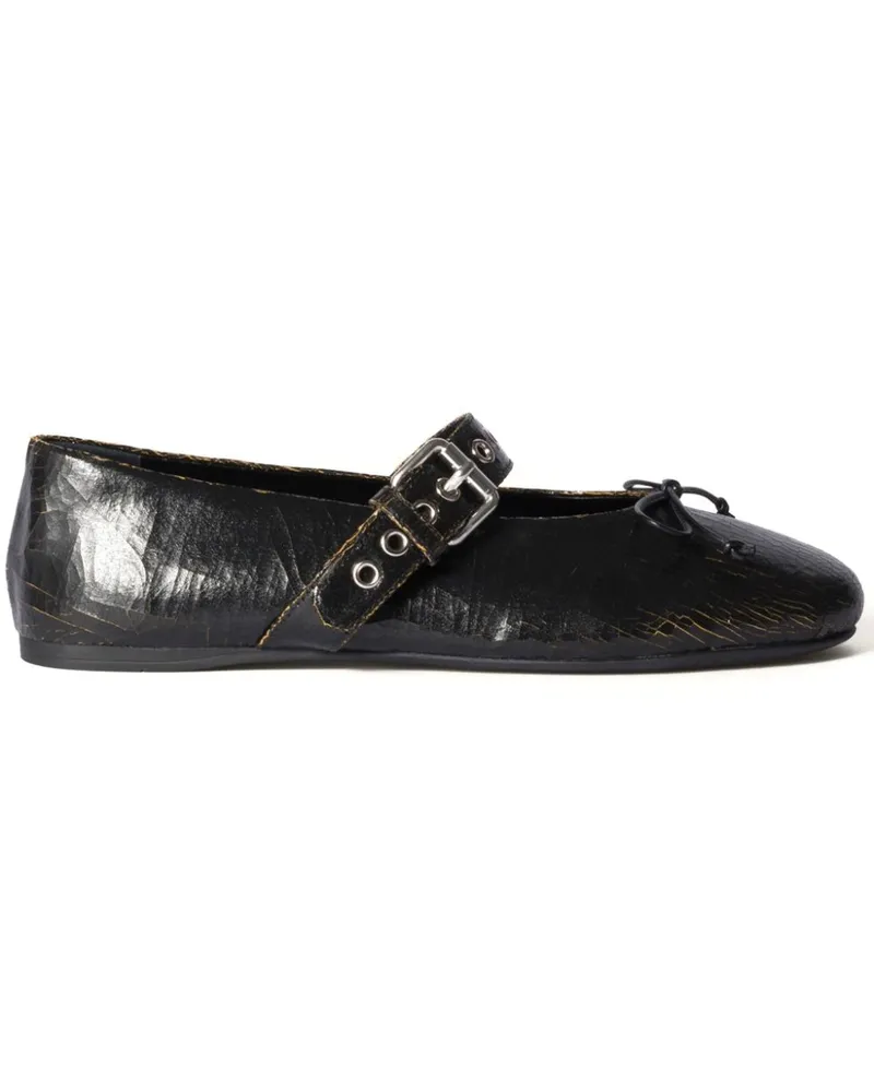 Miu Miu Crackle Ballerinas - Braun Braun