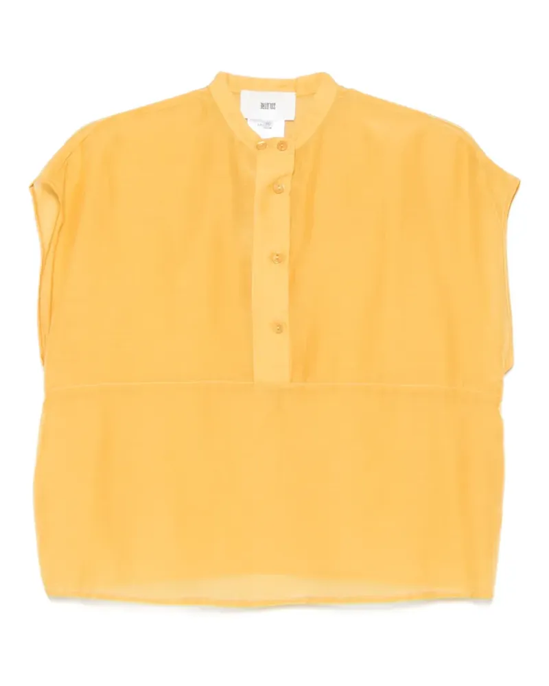 SOLOTRE buttoned blouse - Gelb Gelb