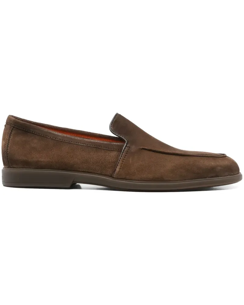 Santoni Loafer aus Wildleder - Braun Braun