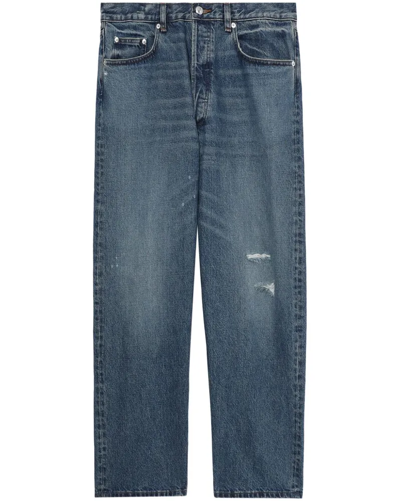 A.P.C. Halbhohe Tapered-Jeans Blau