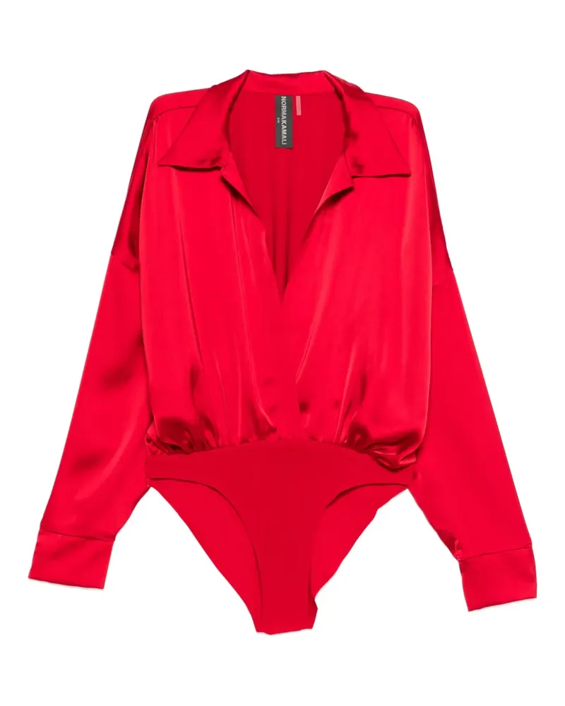 Norma Kamali Body aus Satin - Rot Rot