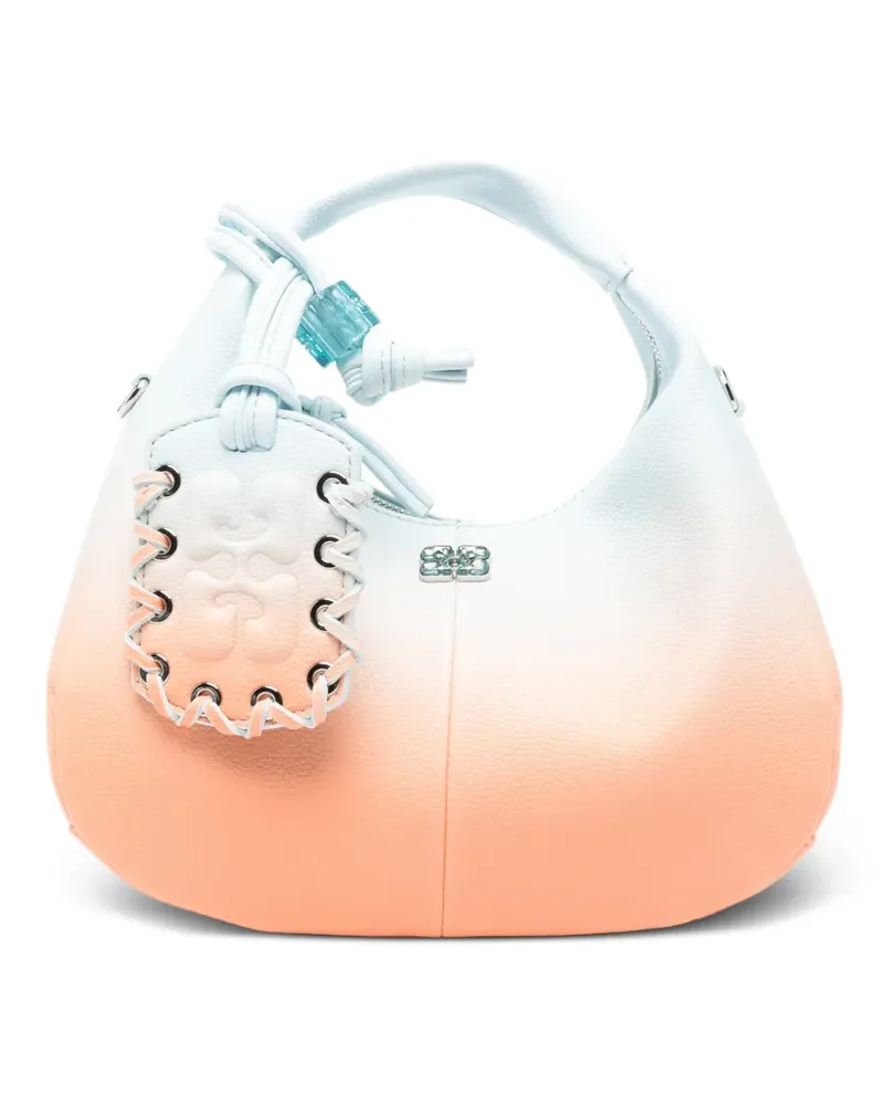 Ganni Schultertasche mit Farbverlauf-Optik - Blau Blau