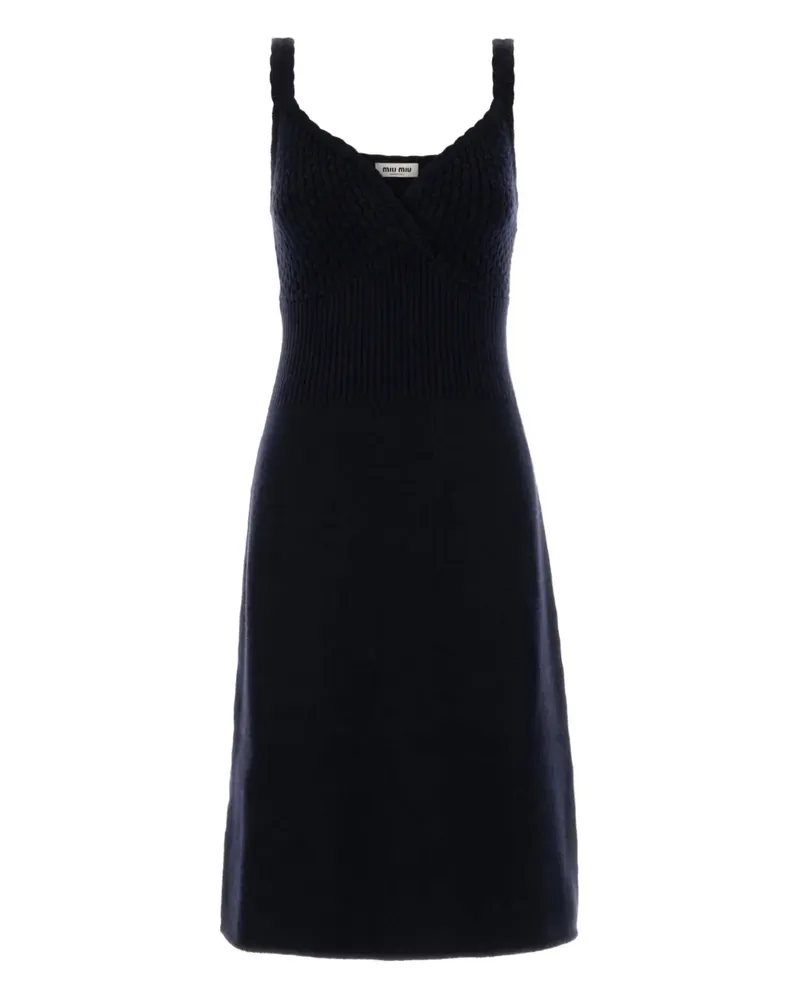 Miu Miu knitted midi dress - Blau Blau