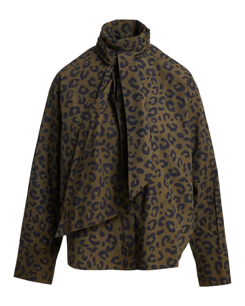 Essentiel Khaleesi Hemd mit Leopardenprint - Grün Grün