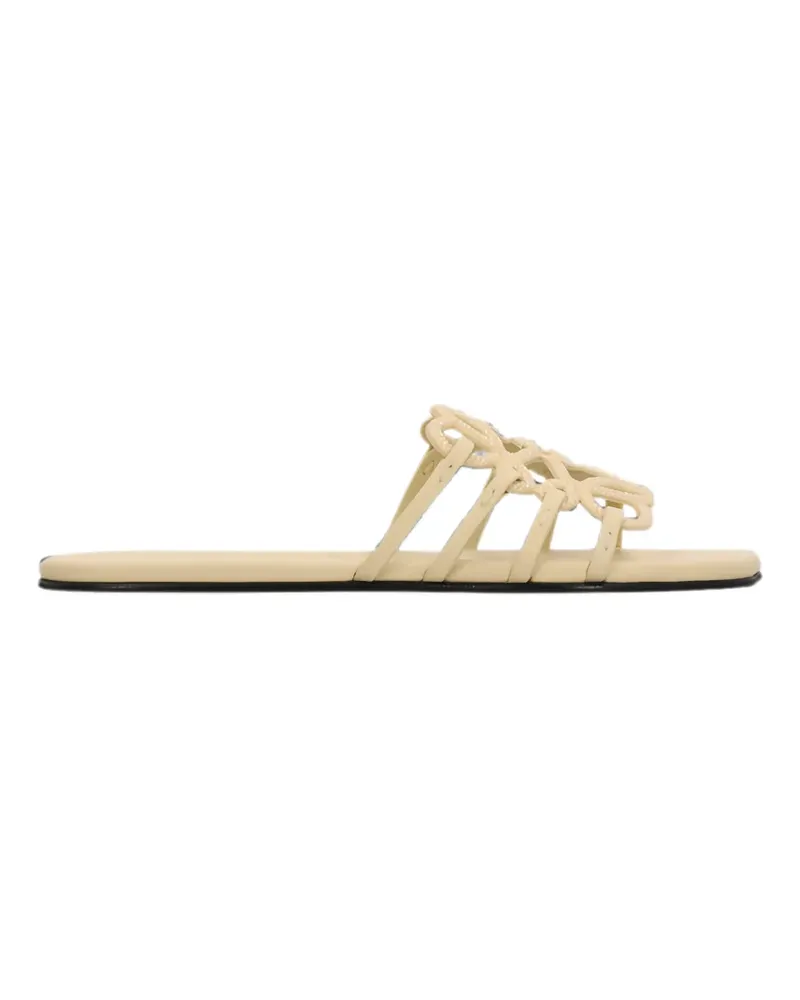 Loewe Petal Anagram Sandalen mit Strass - Nude Nude