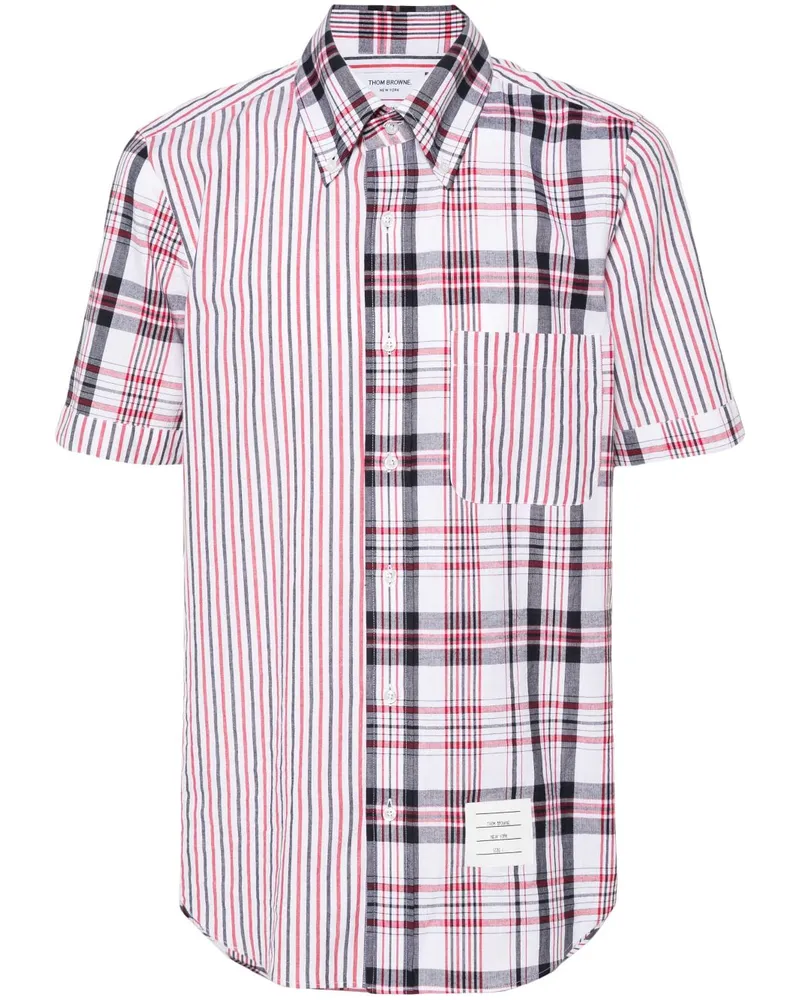 Thom Browne Hemd im Mustermix - Weiß Weiß