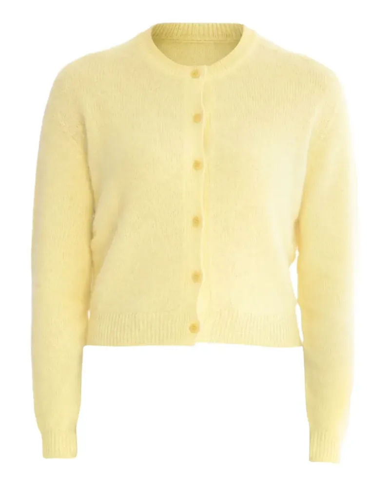 Roberto Collina brushed-knit crew-neck cardigan - Gelb Gelb