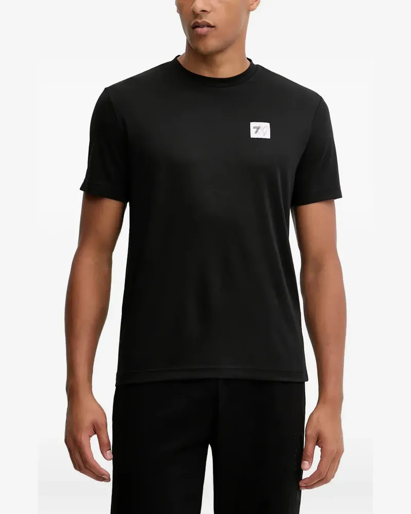 EA7 logo-patch T-shirt - Schwarz Schwarz