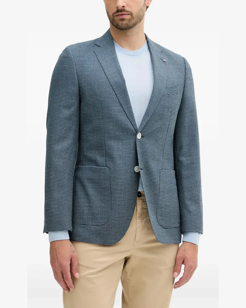 HUGO BOSS Kariertes Janson Sakko - Blau Blau