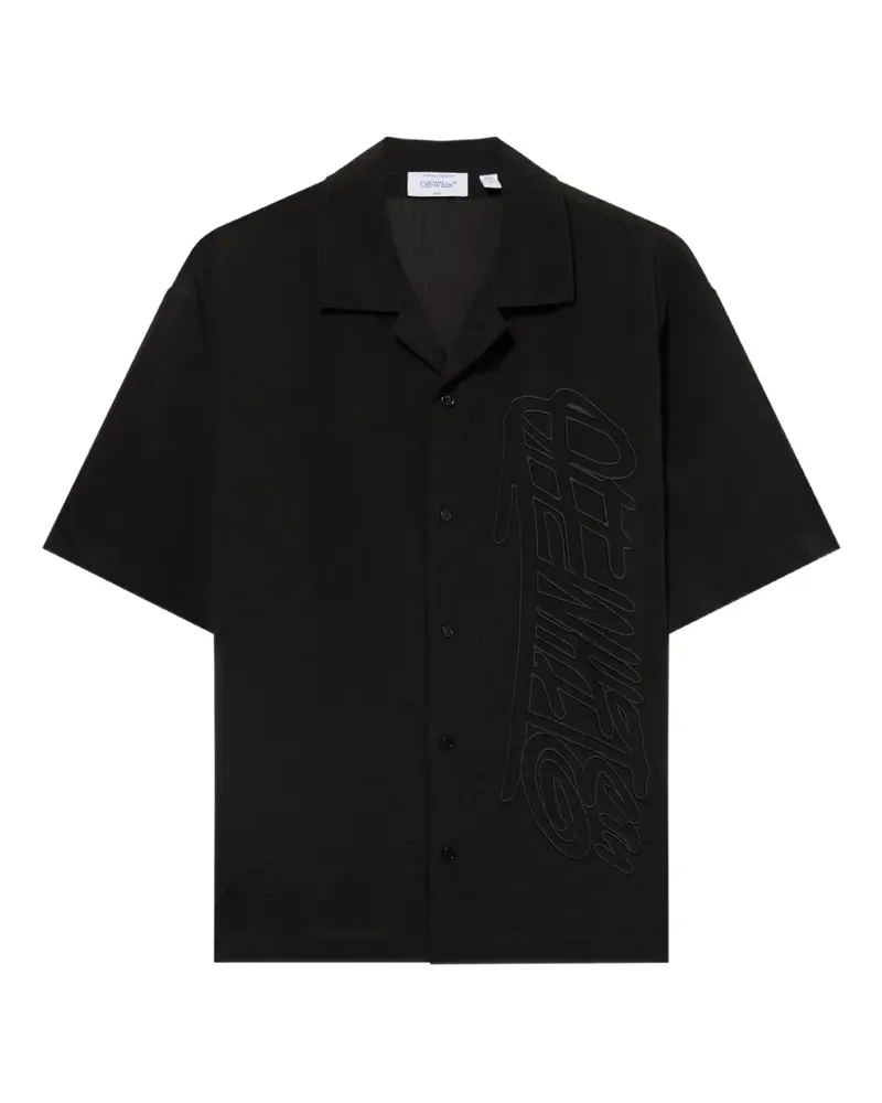 OFF-WHITE Bowlinghemd mit Logo - Schwarz Schwarz