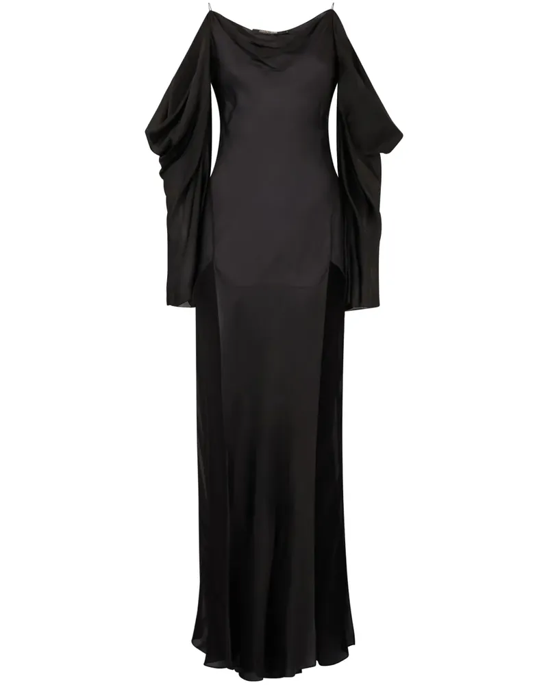Roberto Cavalli Maxikleid aus Seide - Schwarz Schwarz