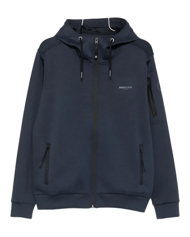 Murphy & Nye zip-up drawstring hoodie - Blau Blau