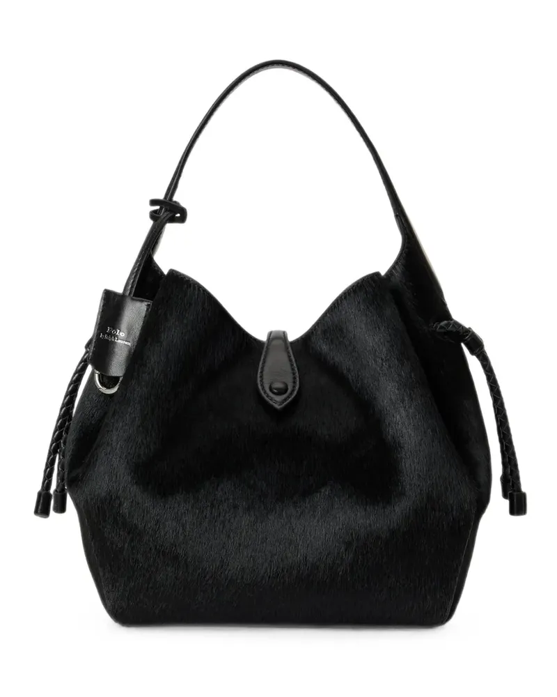 Ralph Lauren Schultertasche aus Kalbshaar - Schwarz Schwarz