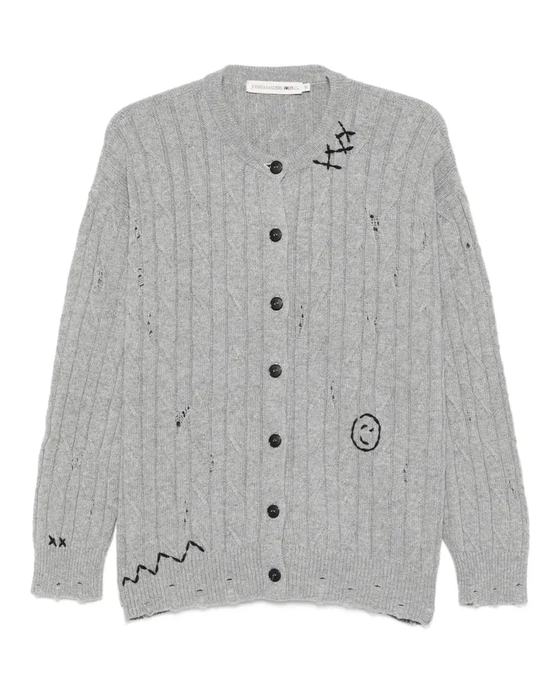 Joshua Sanders Cardigan mit Zopfmuster - Grau Grau