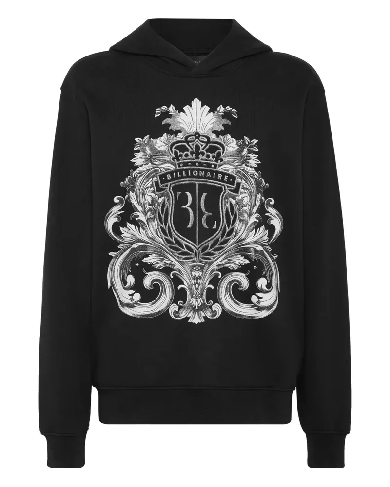 Billionaire Hoodie mit Logo-Print - Schwarz Schwarz