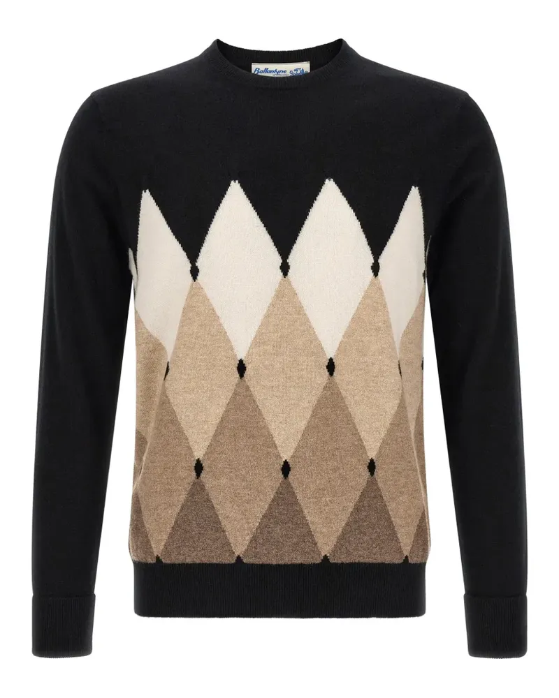 Ballantyne diamond-inlay cashmere sweater - Schwarz Schwarz