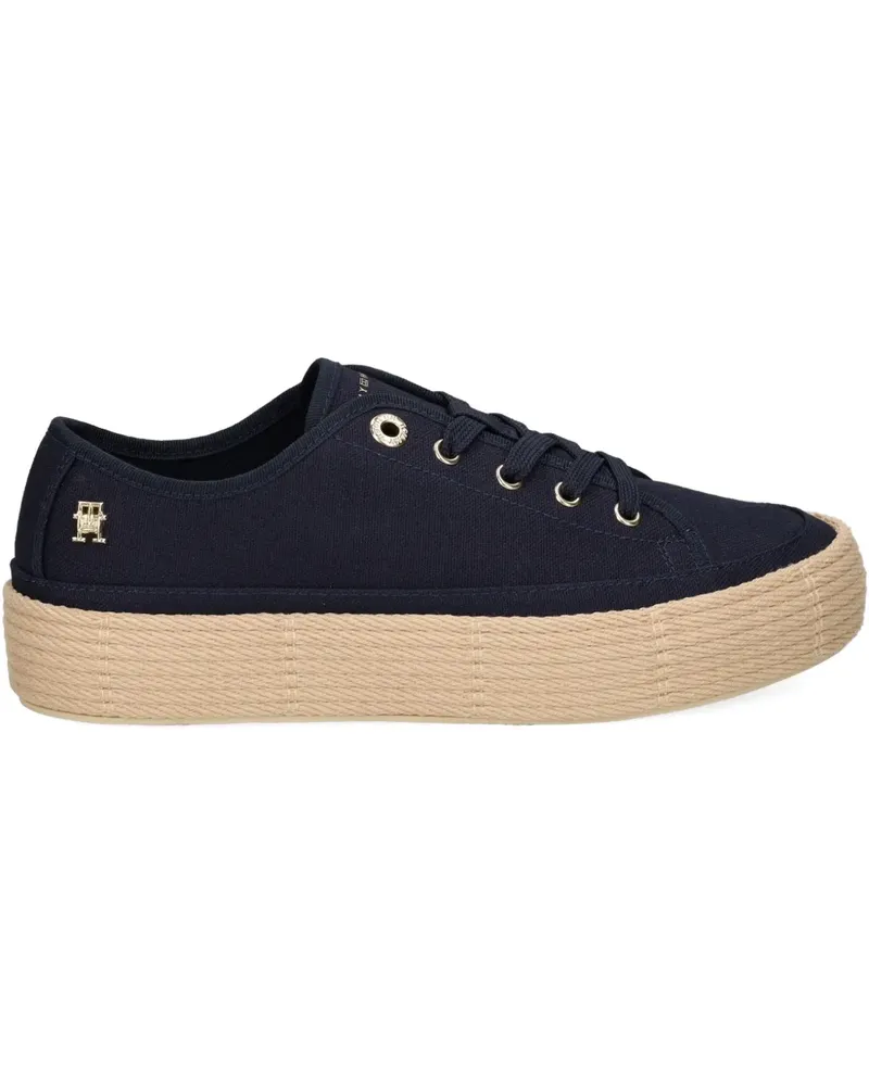 Tommy Hilfiger Espadrille-Sneakers mit Plateau - Blau Blau