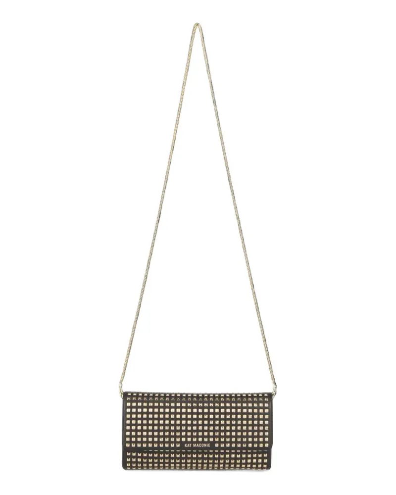 Kat Maconie Victoria studded leather clutch bag - Schwarz Schwarz