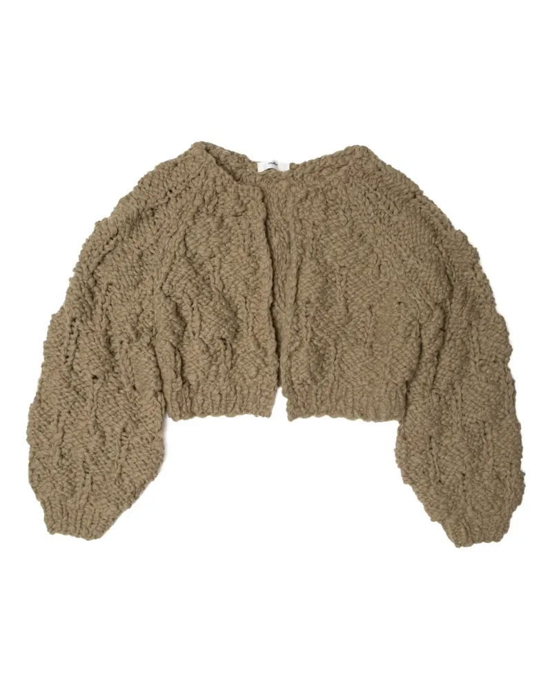 Muller of Yoshiokubo chunky-knit cardigan - Braun Braun
