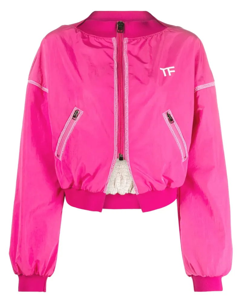 Tom Ford Cropped-Bomberjacke - Rosa Rosa