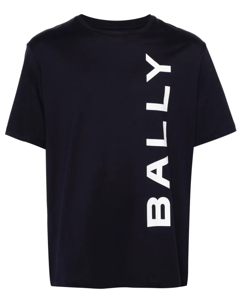 Bally T-Shirt aus Bio-Baumwolle mit Logo-Print - Schwarz Schwarz