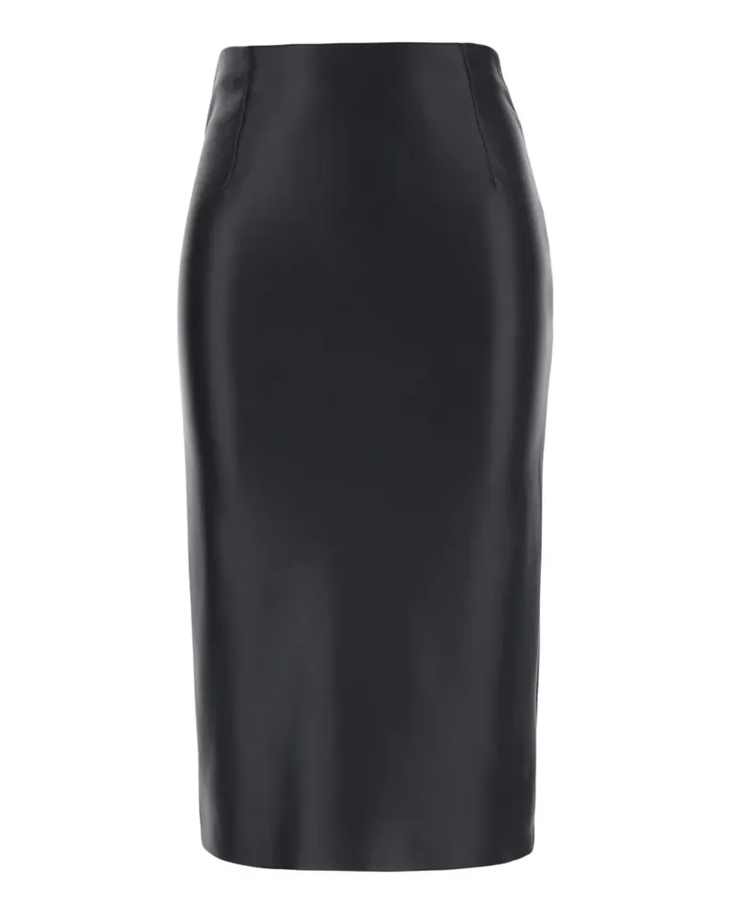 Jucca concealed-fastening rear-slit midi skirt - Schwarz Schwarz